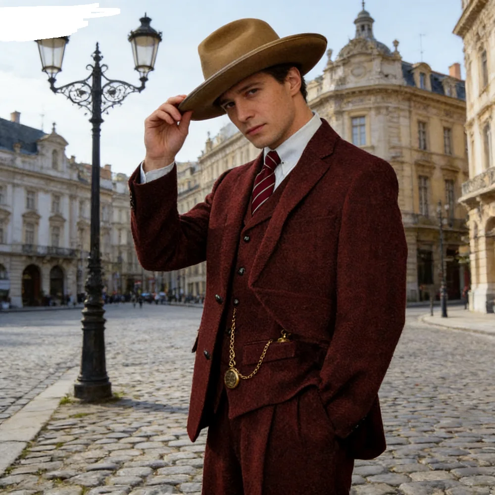 

Men's Formal Ternos 2025 Luxury Classic Business Suit Unique Single Breasted Blazer Set for Elegant Professional Wear