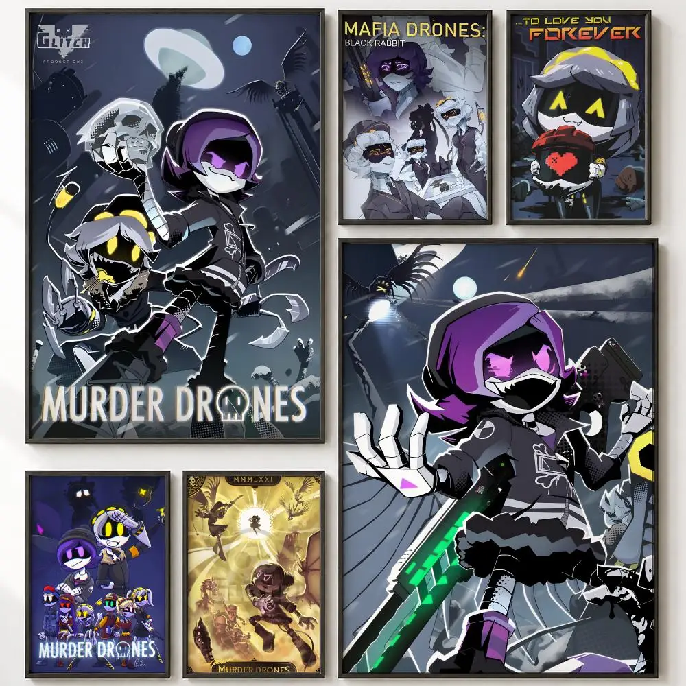 Tv Show Anime M-Murder Drones Painting Calligraphy High-Definition With Textured Finish Modern Style For Hallway Wall Art Decor