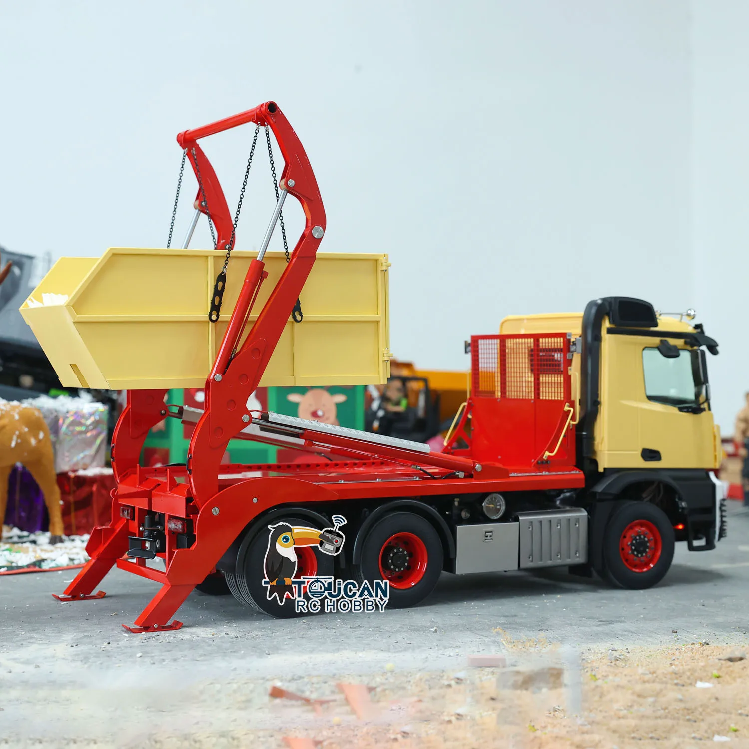 1/14 RC 메탈 DIY 유압식 스킵 로더 VL18U K3363 스윙 암 로드 덤프카 모델 2단 변속 도색 완제품 장난감 조명 사운드