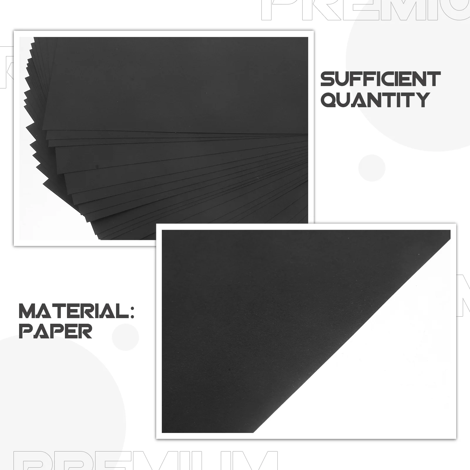 20 Sheets Black Cardboard DIY Paper Drawing Crafts Making Material Supplies for