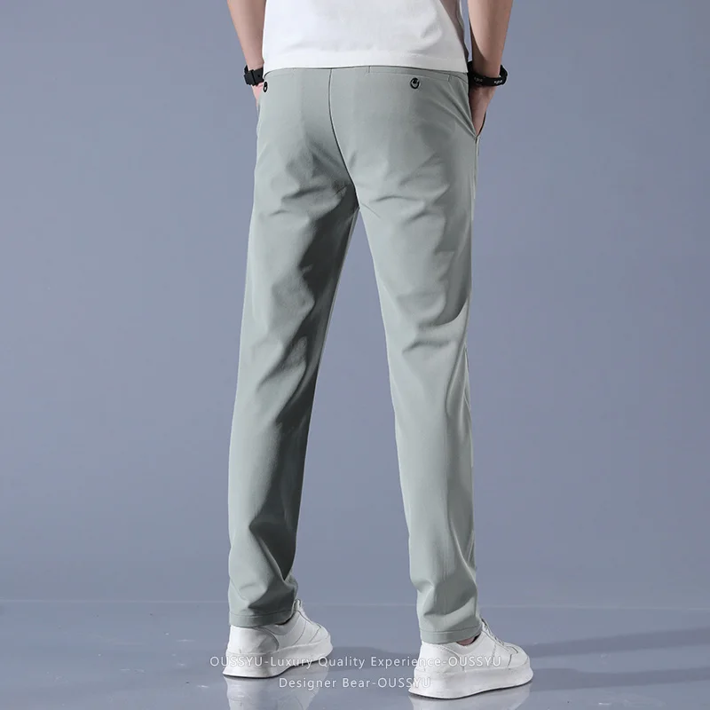 2026 Spring Summer Ultra-thin Men's Stretch Slim Straight Casual Pants High Quality Fashion Breathable Golf Sports Trousers Man - view 4