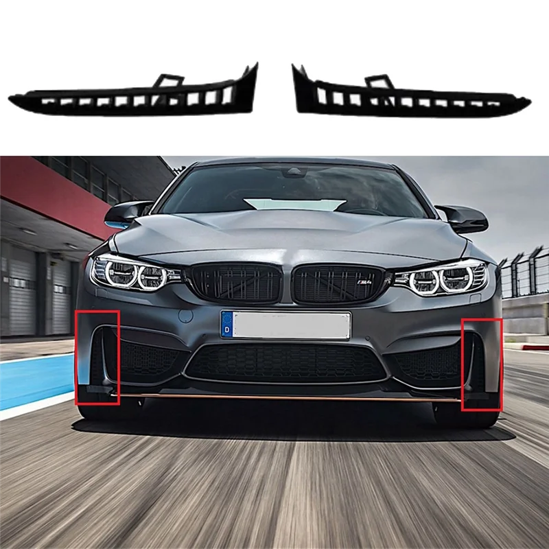 

1 пара нижней решетки переднего бампера для BMW F80 F82 M3 M4 12-18 51118056599 51118056600 молдинги решетки воздухозаборника