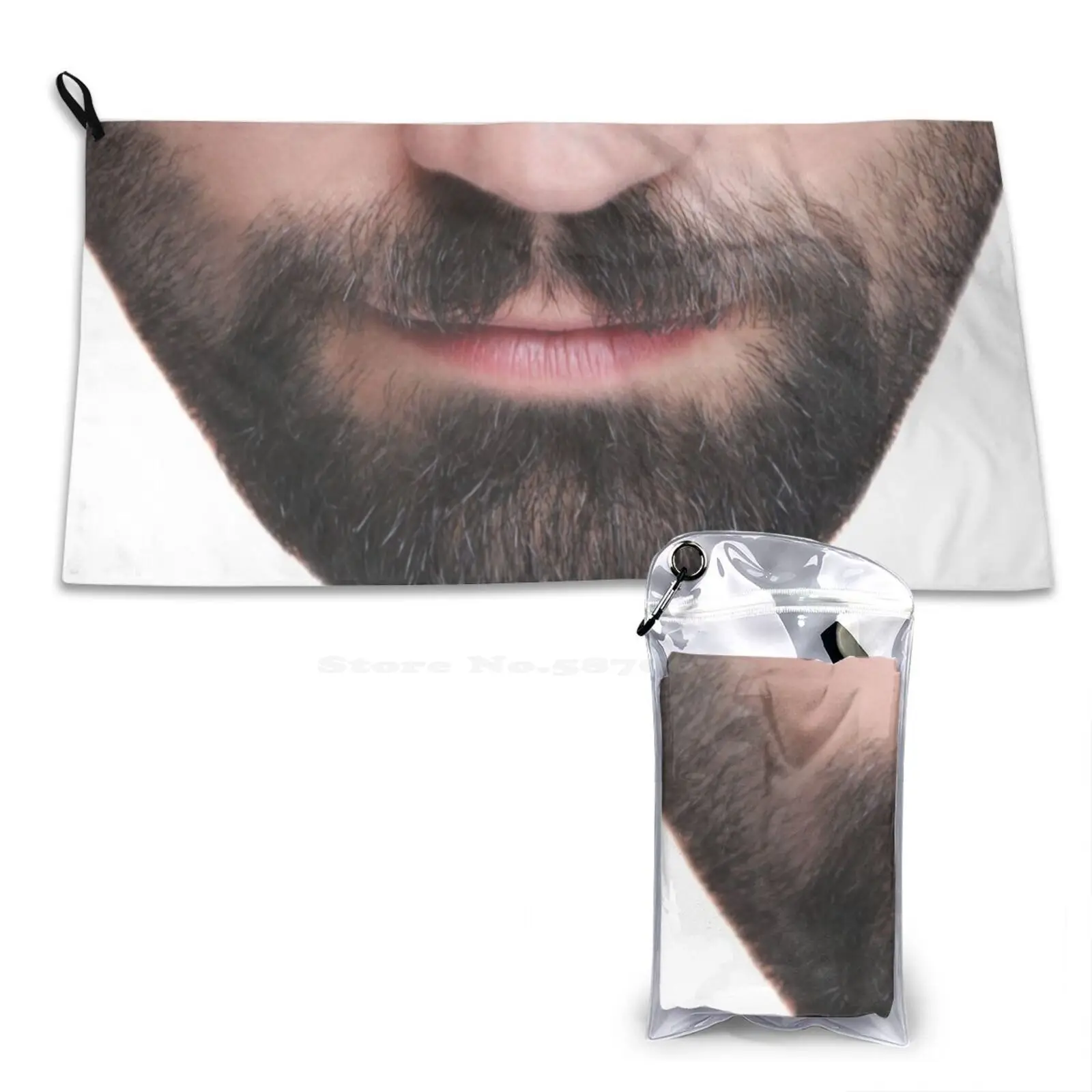 Mask Beard Moustache Funny Soft Washcloths Face Towel Funny Moustache Beards Cool Man Fear The Barber Tumblr Trendy Color Denim