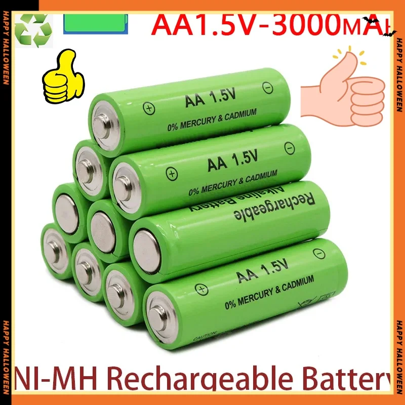 AA1.5V battery, 3000mAh,Alkaline technology lithium-ion 1.5V AA battery, clock, mouse, computer, toy, rechargeable battery