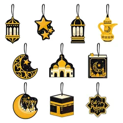 10pcs Ramadan tags for Eid al Fitr 2025, Mubarak home decoration for Ramadan, Karim al Adha, Islamic Muslim Party decor banner