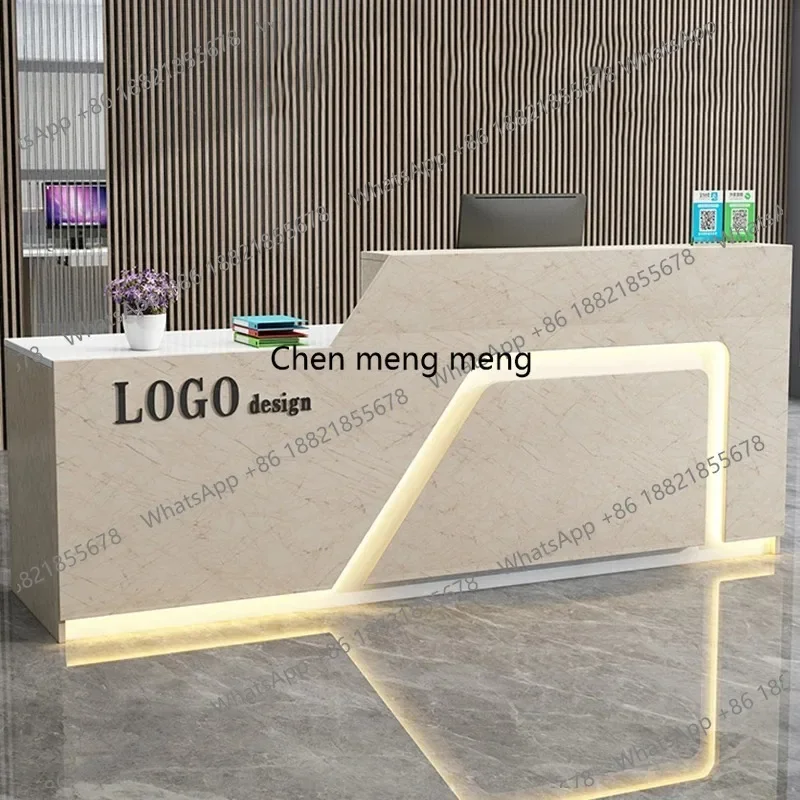 D80 Customized Creative Bar Counter Simple Modern Luxury Classic Reception Desk Salon Glamour Mostrador Negocio Commercial Furni
