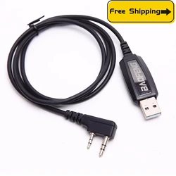 BAOFENG-Cable de programación USB para Walkie Talkie, 2 pines con enchufe de accesorio de Radio, para UV-5R, serie BF-888S, Kenwood