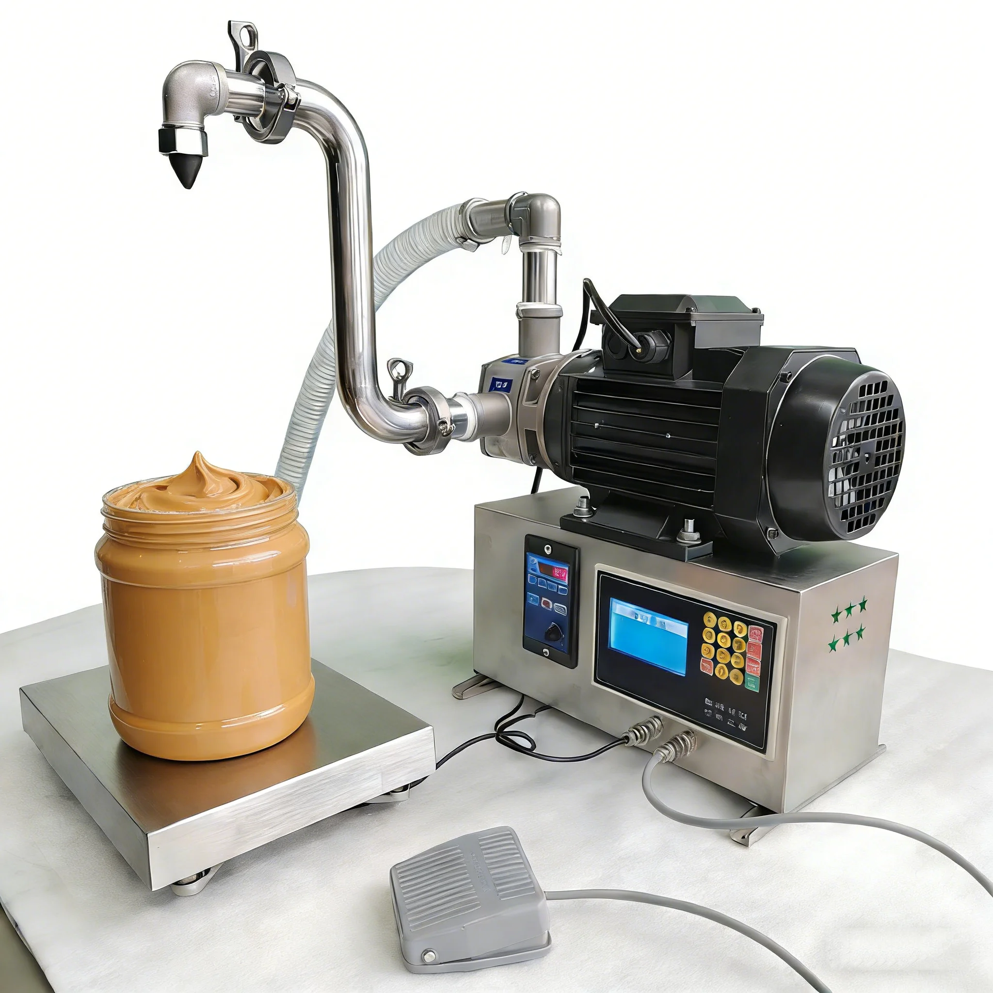 Peanut Sauce Filling Machine Thick Material Filler Honey Filling  Cream Paste Lotion Shampoo Filling