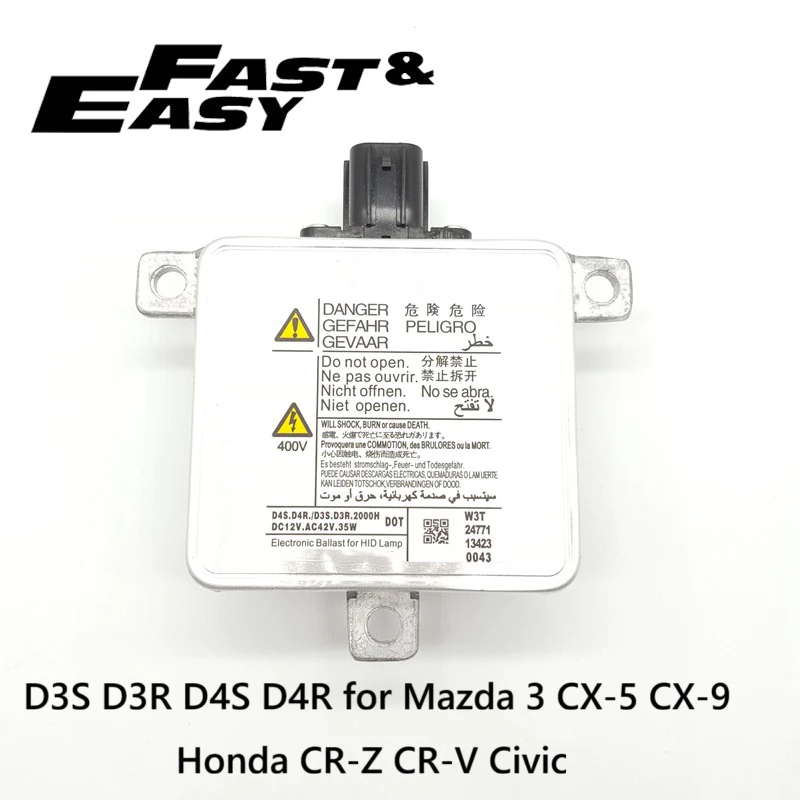 Aftermarket new W3T24771 HID headlight computer xenon Ballast module D3S D3R D4S D4R for Mazda 3 CX-5 CX-9 Honda CR-Z CR-V Civic