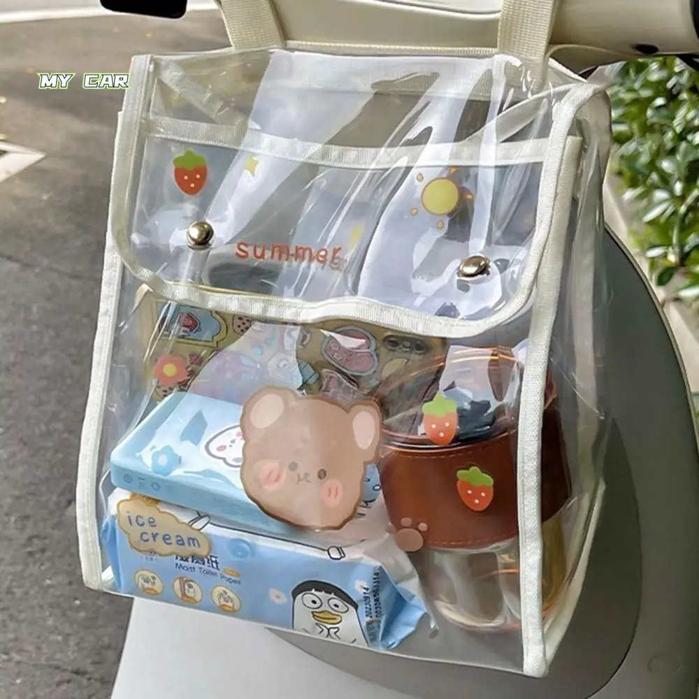 

Waterproof Electric Car Hanging Bag Large Capacity Magnetic Button Bicycle Front Storage Bag Multifunction Double Zipper