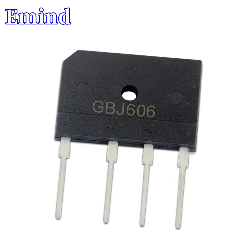 5Pcs GBJ606 Bridge Rectifier 6A/600V GBJ6J Bridge Stack Can Cut GBJ Footprint Flat Bridge