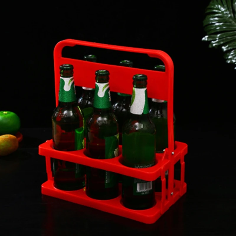 Reusable 6 Pack Beer Bottle for Carrier Drink  Holder Durable Foldable Bar Liqueur Wine Beer Rack Basket Cup  87HA