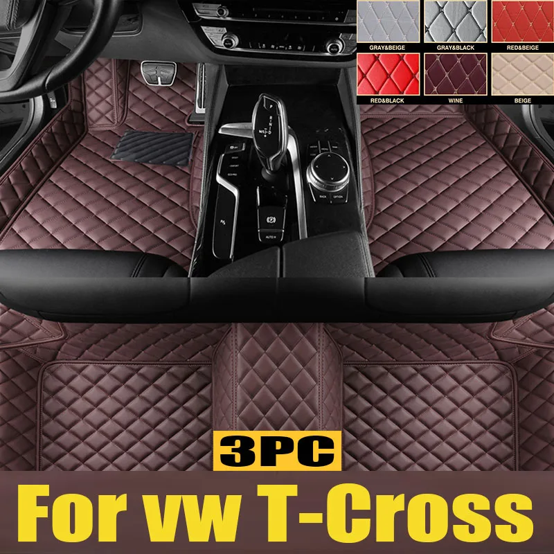 

For VW vw T-Cross Tcross 2023 2022 2021 2020 2019 2018 Car Floor Mats Carpets Parts Covers Auto Interior trunk mat