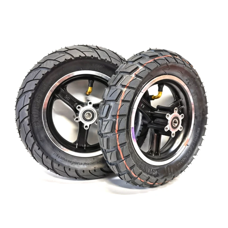 10 Inch Air Wheel 80/65-6 Tire & Alloy Disc Brake Rim For Electric Scooter Balancing Hoverboard