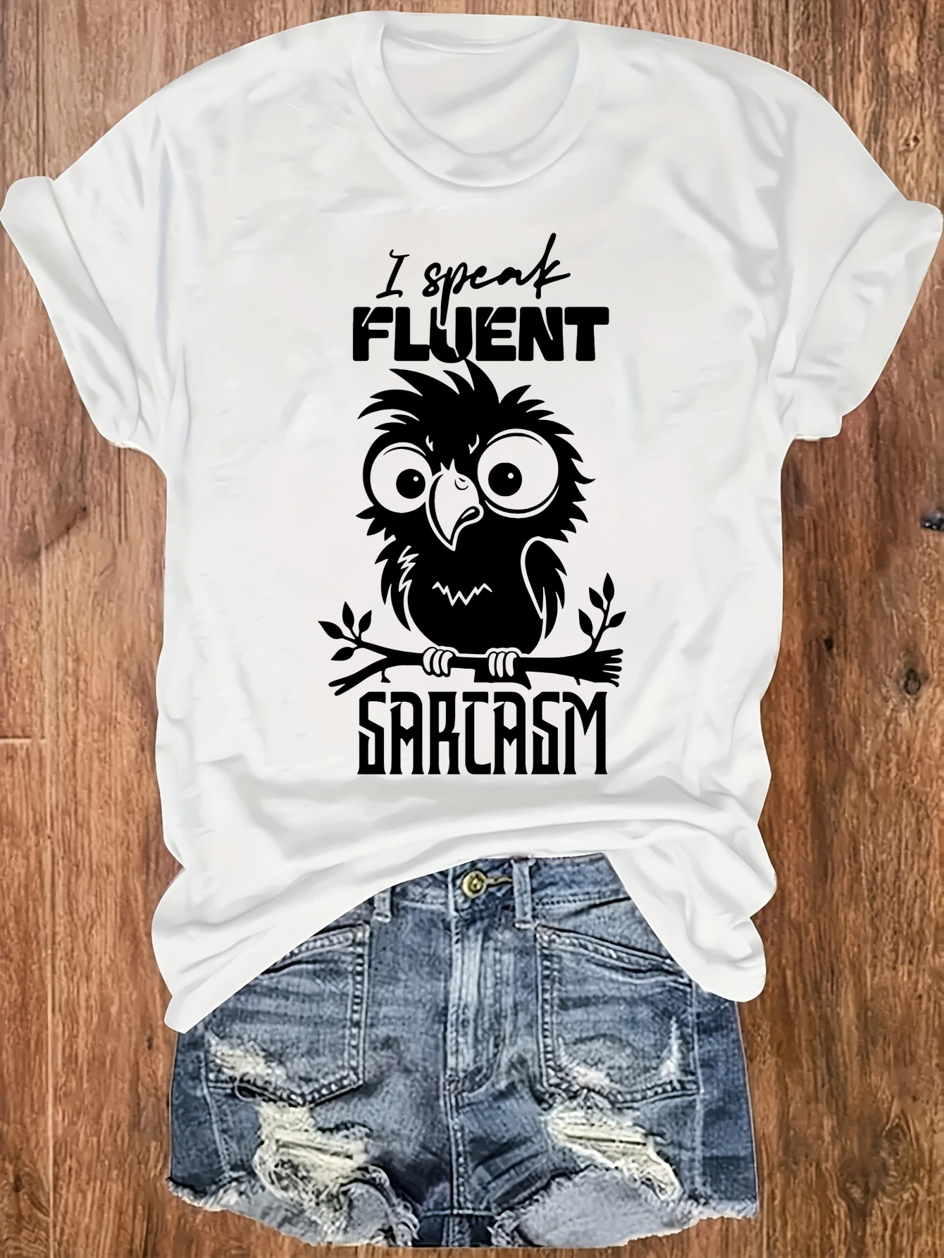 Plus Size I Speak Fluent Sarcasm Owl Tank Top