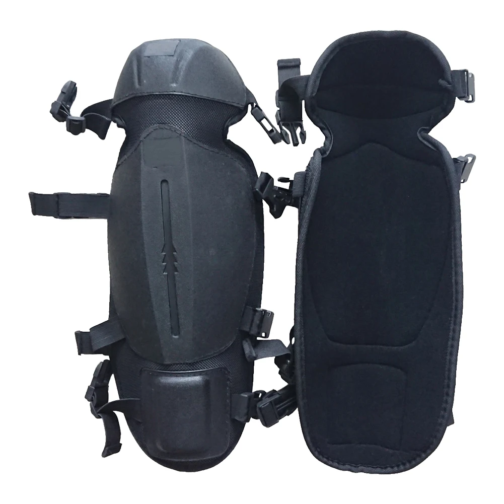 Protector de espinillera DE SEGURIDAD transpirable para jardín, polaina de recorte cómoda y práctica, antiabrasión, color negro, 2 piezas