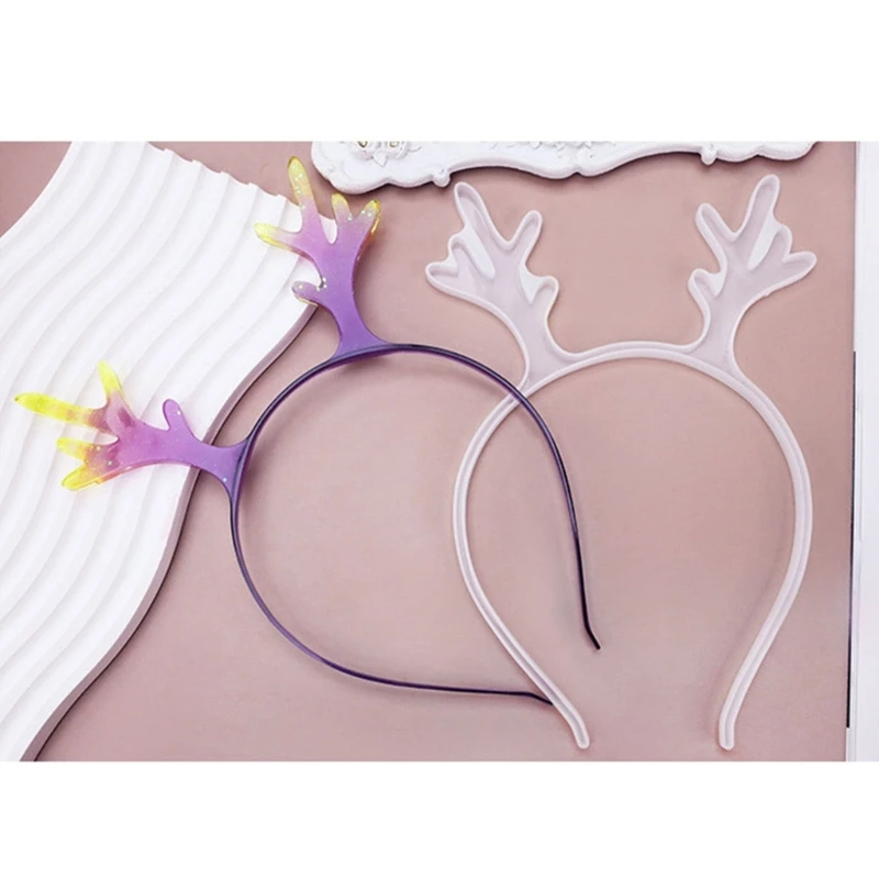 Antler Hair Hoop Resin Mold Christmas Headband Mold DIY Crystal Epoxy Mold