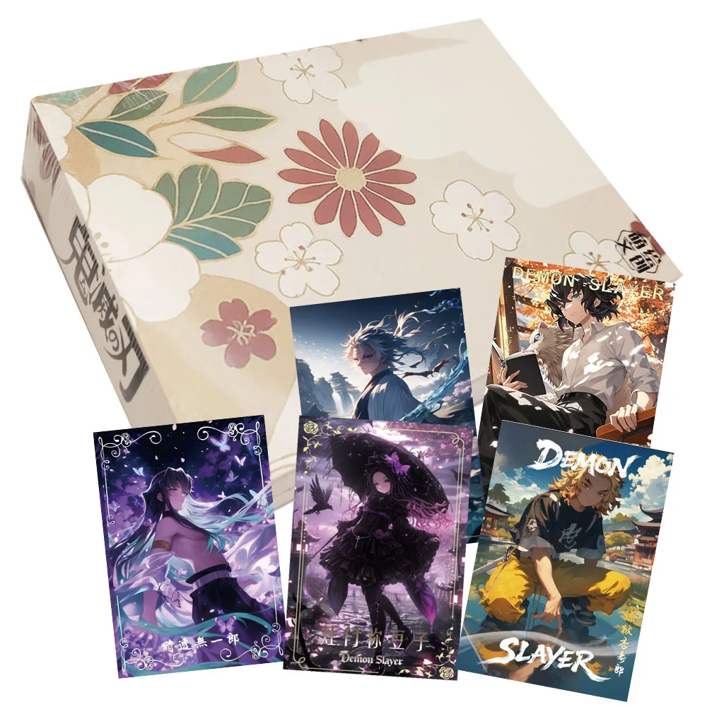 

Anime Demon Slayer Collection Cards Kamado Nezuko Kochou Shinobu Cosplay Catgirl Charm Rare Acrylic Color Paper Cards Fun Gifts