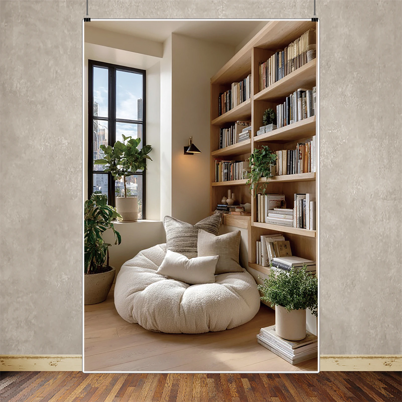 MOON.QG Modern Minimalism Backdrops For Photography Sofas Cabinets Arched Windows Photo Background Shooting Props Party Supplies