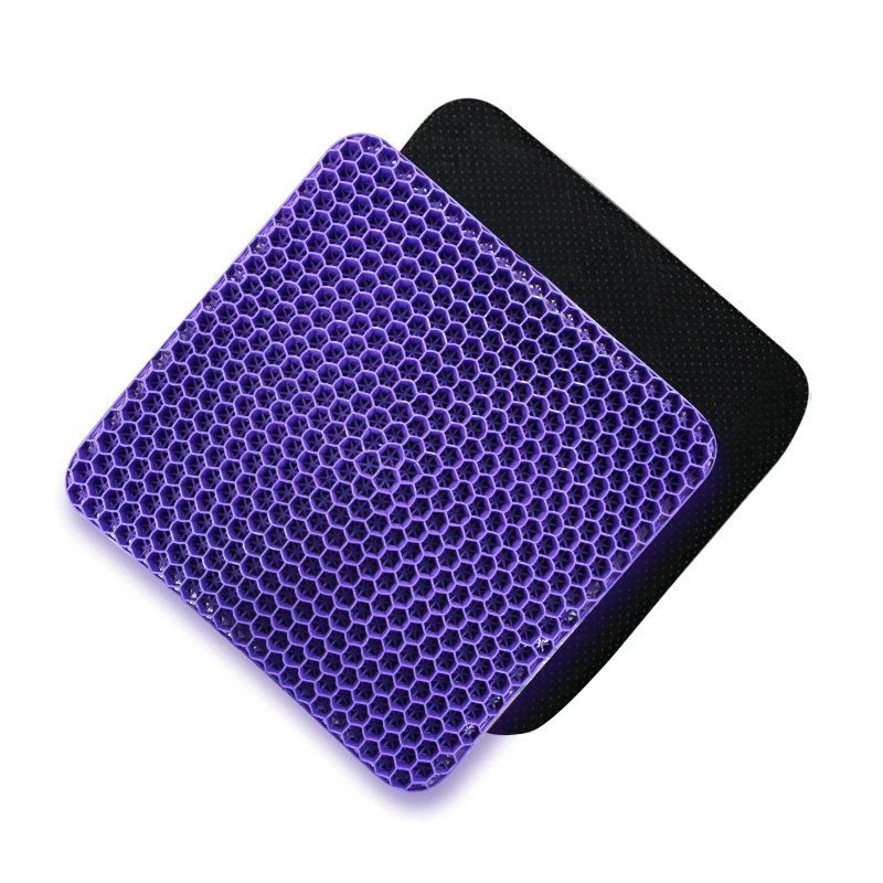 1 PC Large Purple Car Seat Cushion, Travel Cushion, Suitable For Long-distance Travel, Office Sedentary, Relieve Lower Back Pain