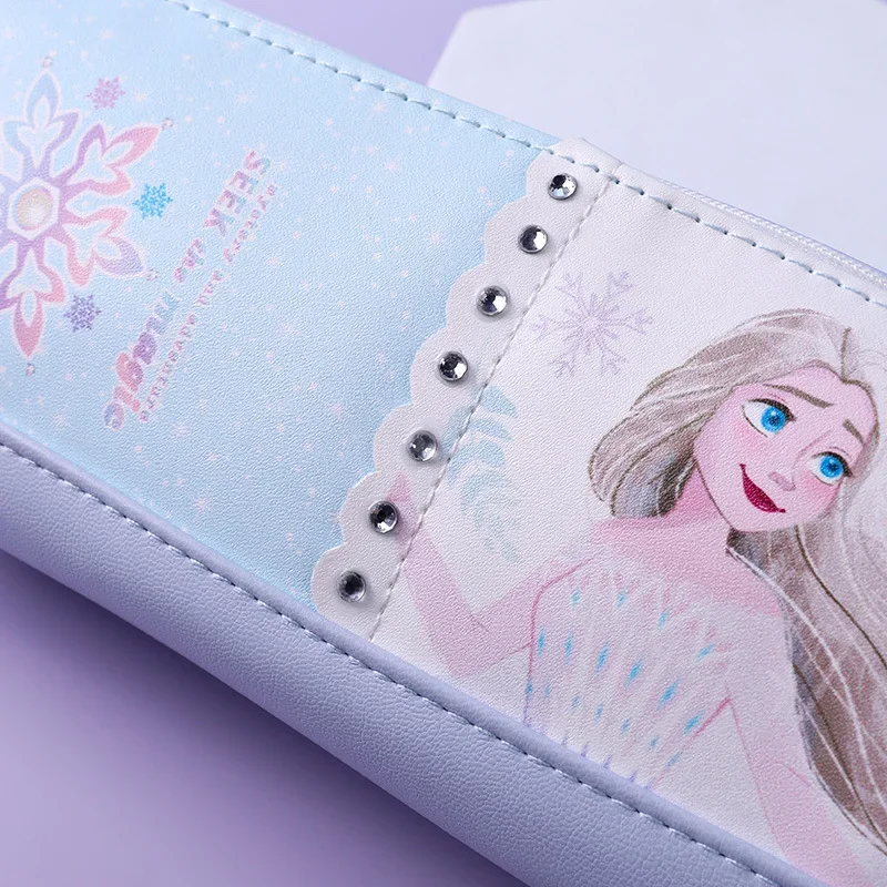 Disney Elsa Etui Schattige Anime Cartoon Frozen Fashion Girl & Kind Grote Capaciteit Waterdichte Schoolbenodigdheden Kerstcadeaus