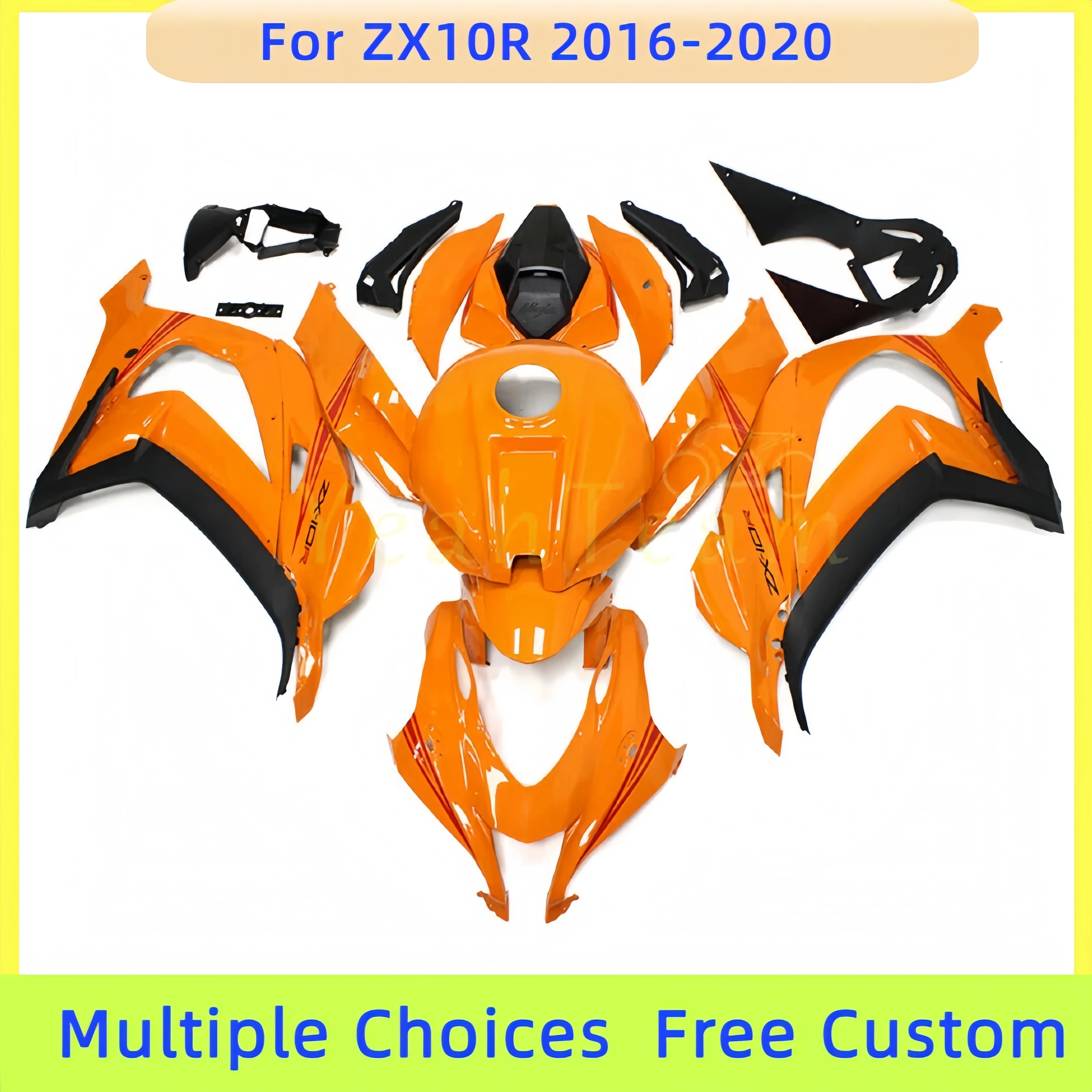 

For KAWASAKI ZX10R 2016 2017 2018 2019 2020 ZX-10R ZX 10R High Quality Fairings Injection Bodywork Fairing Kit Gloss Orange Tank