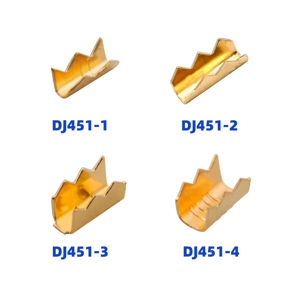 

Shark Tooth Terminal Connectors 100PCS Tooth Shape Brass Parallel Wire Buckle U-shaped Copper Wire Buckle Crocodile Tooth Cover