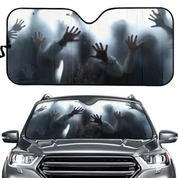 Hot Walking Dead 3D Print parasole per Auto Zombie Silhouette accessori per Auto estivi durevoli coperture per parabrezza per finestrini dell'auto di grandi dimensioni