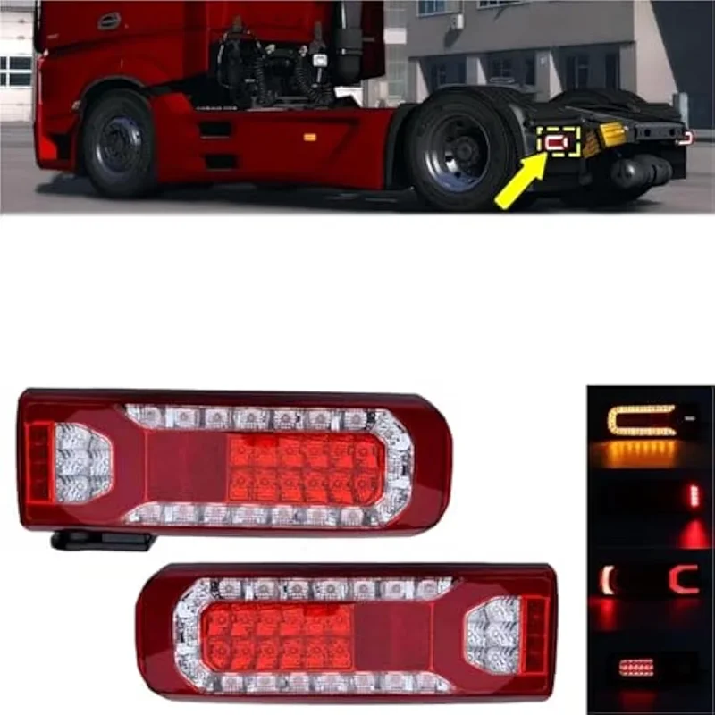 

Задний фонарь для грузовика Mercedes-Benz, грузовик-прицеп ACTROS MP4 MP5 24 В, светодиодный задний фонарь, сигнальная лампа, 1 шт.