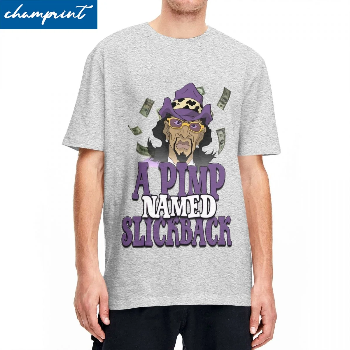 Casual A Pimp Slickback T-Shirt For Men Women Crewneck Short Sleeve Tops The Boondocks Sitcom Cotton Summer Tops