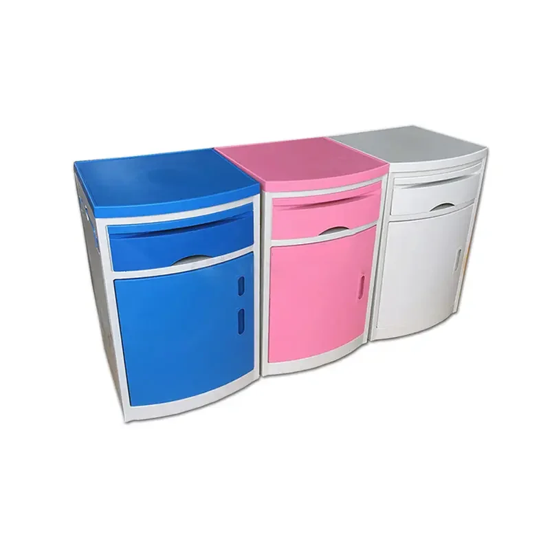 

ABS Plastic Hospital Furniture-Cheap Bedside Storage Cabinet Dedicated for Hospital Beds Durable Metal