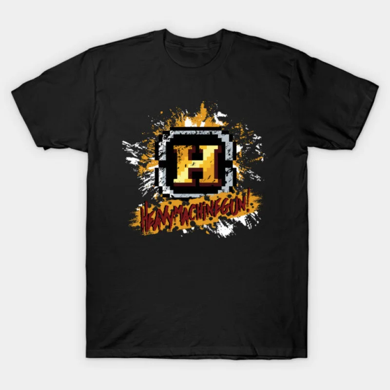 

Heavymachinegun! 80s Video game Metal Slug Retro Arcade Full Army Shooting War Game gift T shirt for men Large size Tops S-6XL