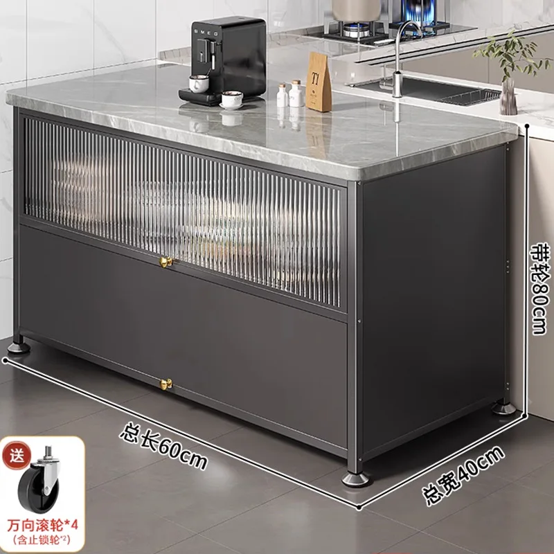 Slate kitchen rack floor-to-ceiling household dining side storage locker multi-layer function integrated against the wall cupboa