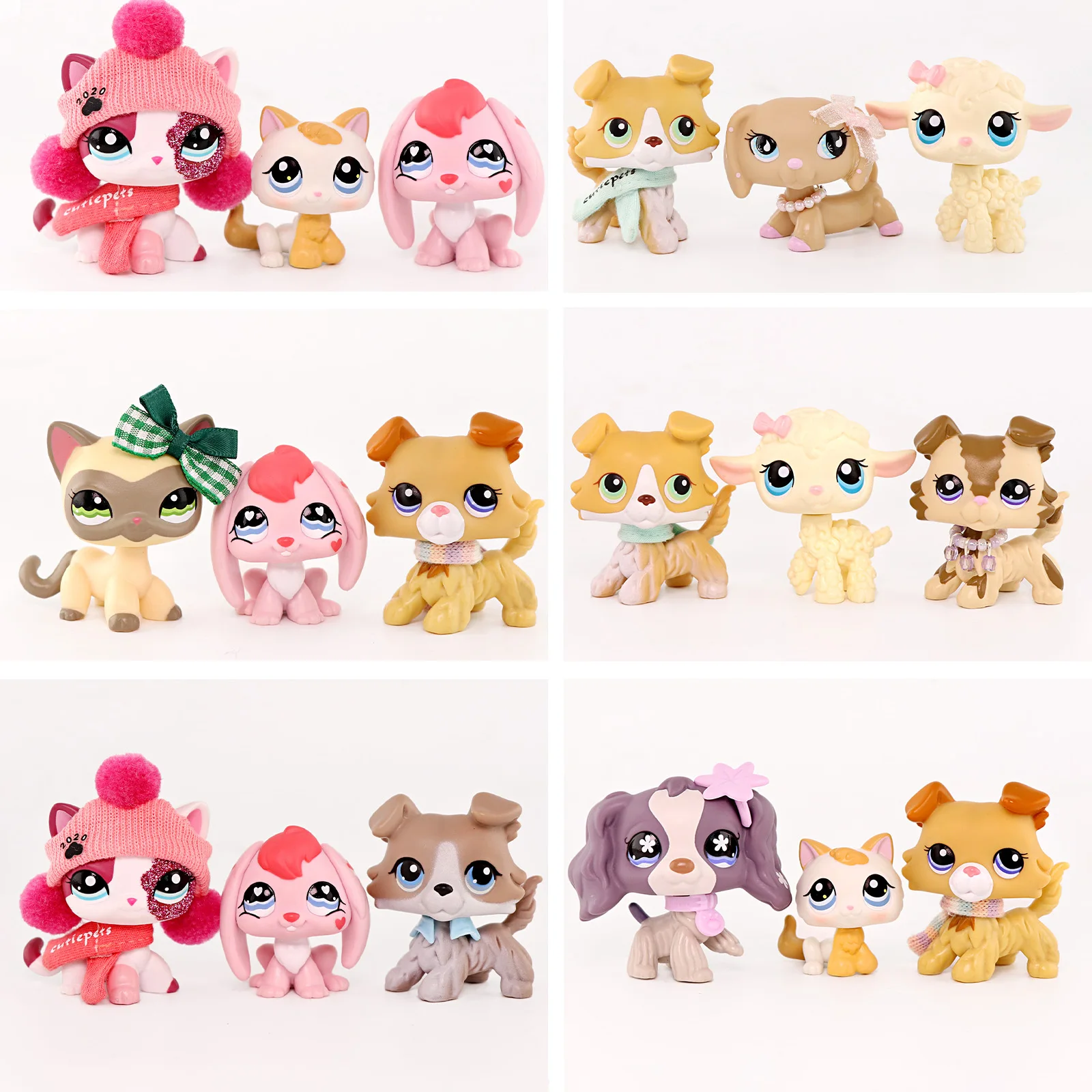 

lps Minilpsshop Rare Pet Shop Bobble Head Toy Lot Pet Shop Dogs and Cats Collectable With Accessories Best Gift For Kids Toys