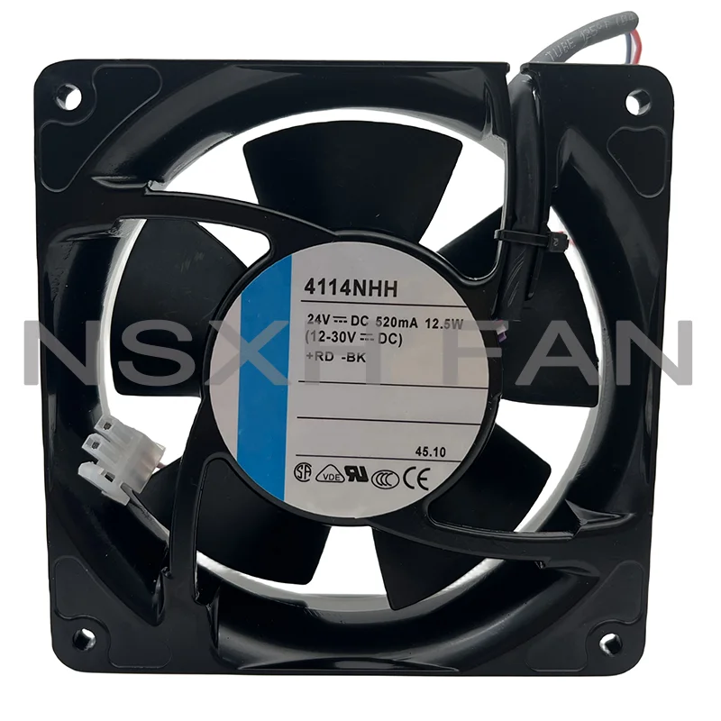 

NEW 4114NHH 4114 NHH 24VDC 0.52A 12CM AXIAL FLOW INVERTER ORIGINAL COOLING FAN 12038 120*120*38MM