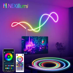 RGBIC Neon Light with WIFI Neon Rope Light DIY Light Bar APP Control Music Sync TV Backlight Game Living Room Bedroom Decoration