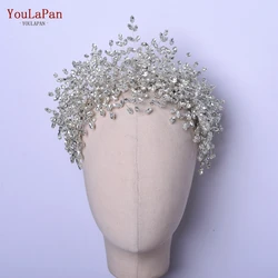 YouLaPan Bride Rhinestone Hair Hoop Wedding Bridal Headwear Handmade Women Hair Ornaments Party Headband Banquet Headpiece HP385