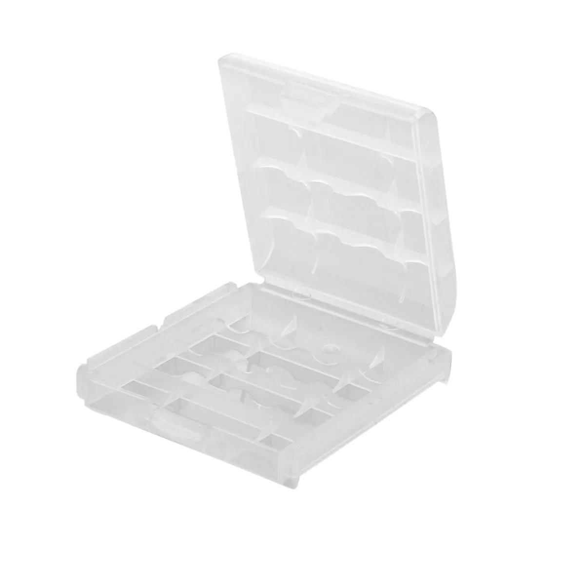 5Pcs Transparent Hard Plastic Battery Storage Box for Aa Aaa Batteries Compact Lightweight Organizer Electronic Box Case