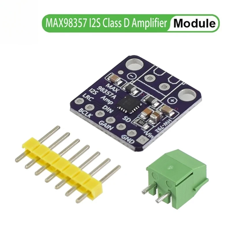 MAX98357 I2S 3W усилитель класса D, интерфейсный модуль DAC, декодер, аудиоплата без фильтра для Raspberry Pi и ESP32