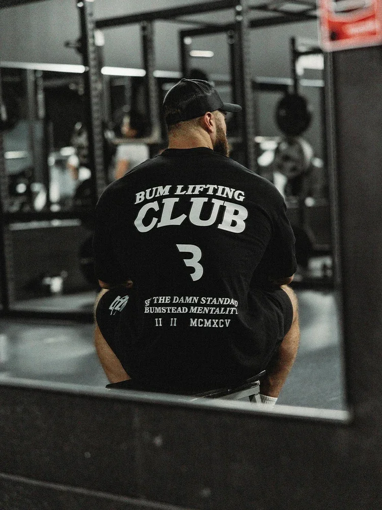 تي شيرت CBUM Chris Fitness كبير تي شيرت فضفاض من القطن بأكمام قصيرة للرجال بأكمام ربع أمريكية رياضية للسيدات نصف كم