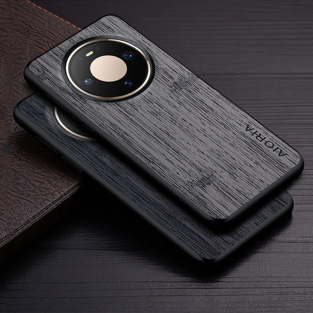 Funda para Huawei Mate 80 10 Pro, funda de cuero PU con textura de madera recta para Huawei Mate 80 Pro