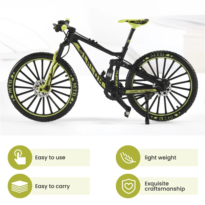 ODIES-Mini 1:10 Model roweru ze stopu, odlewany metalowy rower górski na palec, rower downhill, kolekcjonerski dla dorosłych i dzieci