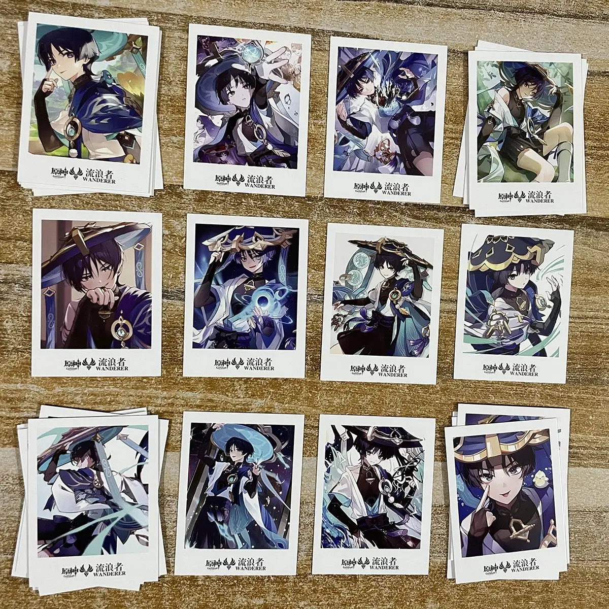 40PCS Anime Genshin Impact LOMO Card Balladeer Scaramouche Kunikuzushi Cosplay Greeting Card Christmas Gifts Girls