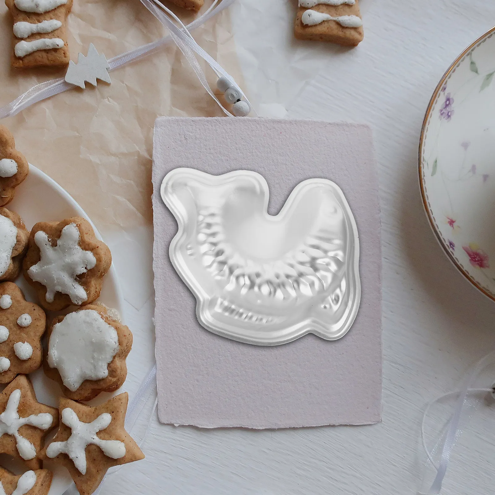 

Aluminum Alloy Fish Shape Rice Cake Steaming Mold Nonstick for Pudding Jelly Cake Baking DIY Food Making Kitchen Baking Tool