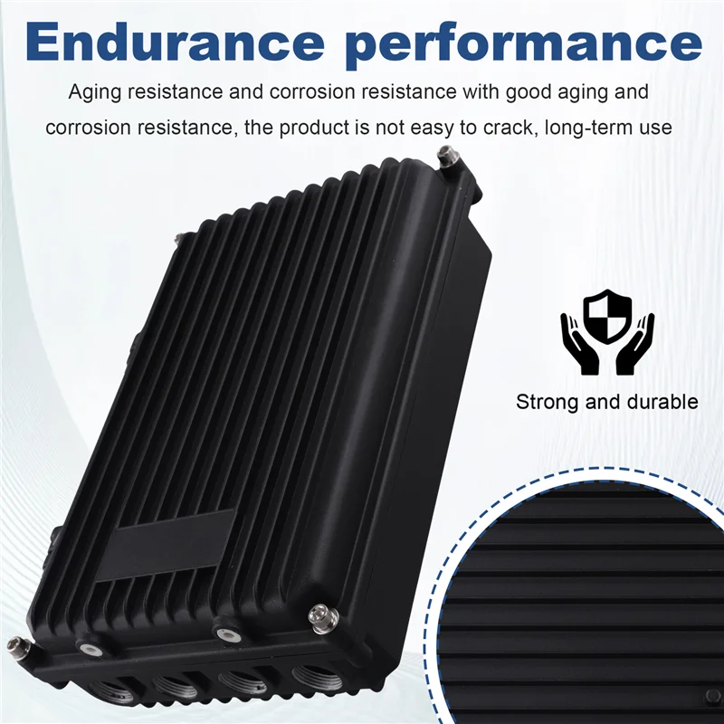 

B92B-Cast Aluminum AP Bridge Amplifier Enclosure, Waterproof Black Box For Electronics, 260X167x68mm