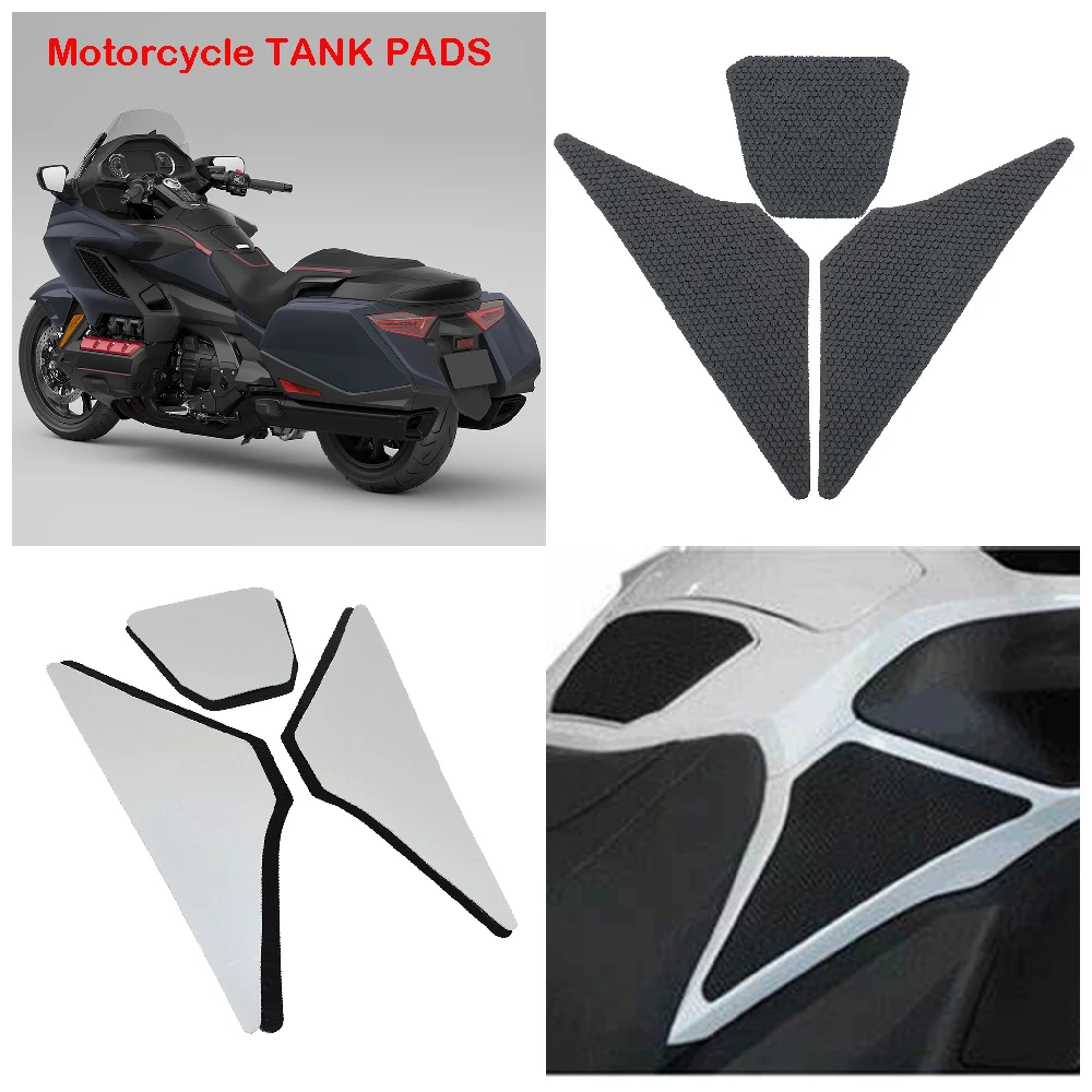 Fits for Honda GL1800 Gold Wing 1800 Touring DCT 2018-2024 Motorcycle Tank Pad FuelTank Side Knee Traction Grip Anti Slip Pads