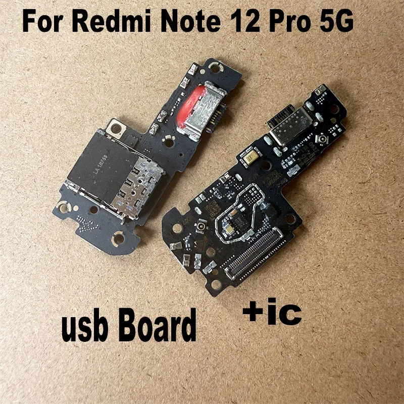 For Xiaomi Redmi Note 12 PRO 5G USB Charging Dock Port Mother Mic Microphone Fast Connector Main Board Flex Cable Replacement