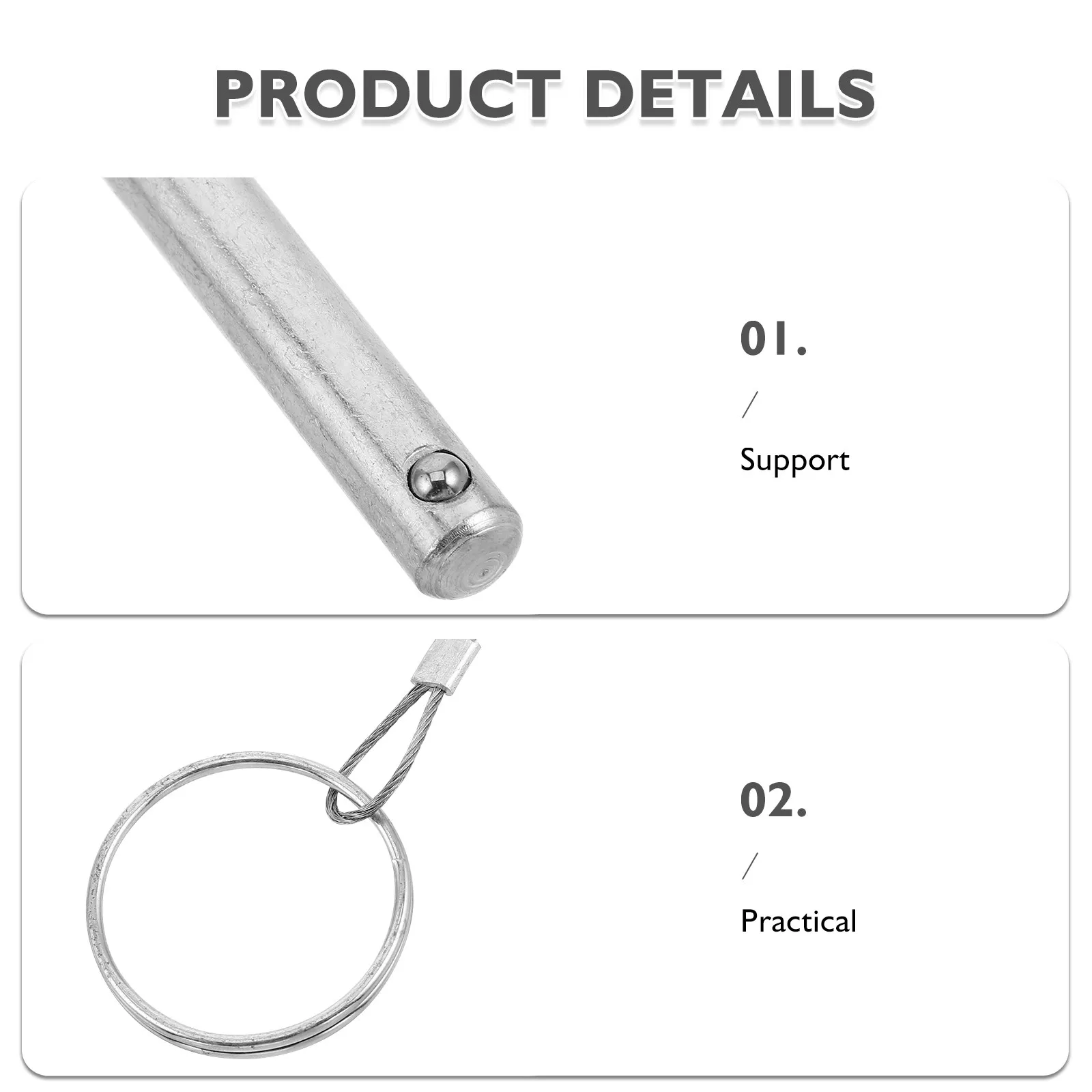 6Pcs Quick Release Safety Locking Pins Push Button Lock Cotter Pin for Marine Hardware Bimini Tops Boat Locating Vehicle
