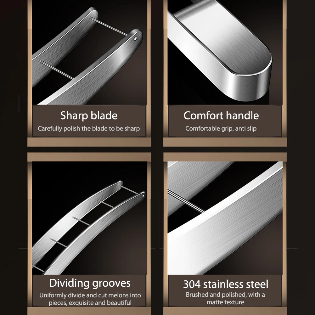Wassermelonenschneider, Slicer, Wassermelonen-Würfelschneider aus Edelstahl 304, Wassermelonen-Schneidewerkzeug, Küchenhelfer, nützliches Werkzeug