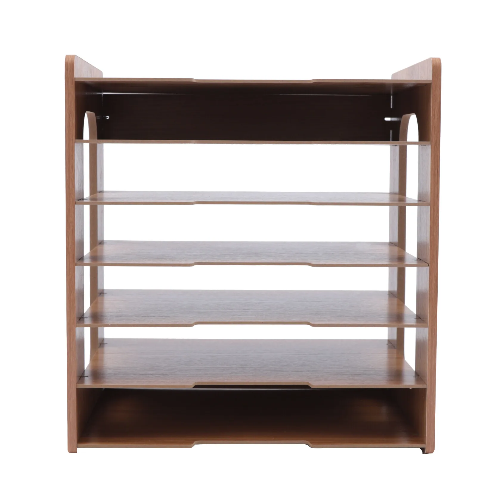 7-Step Office Paper Organizer Office Wood Desk A4 Paper Tray Letter Shelf Document Holder